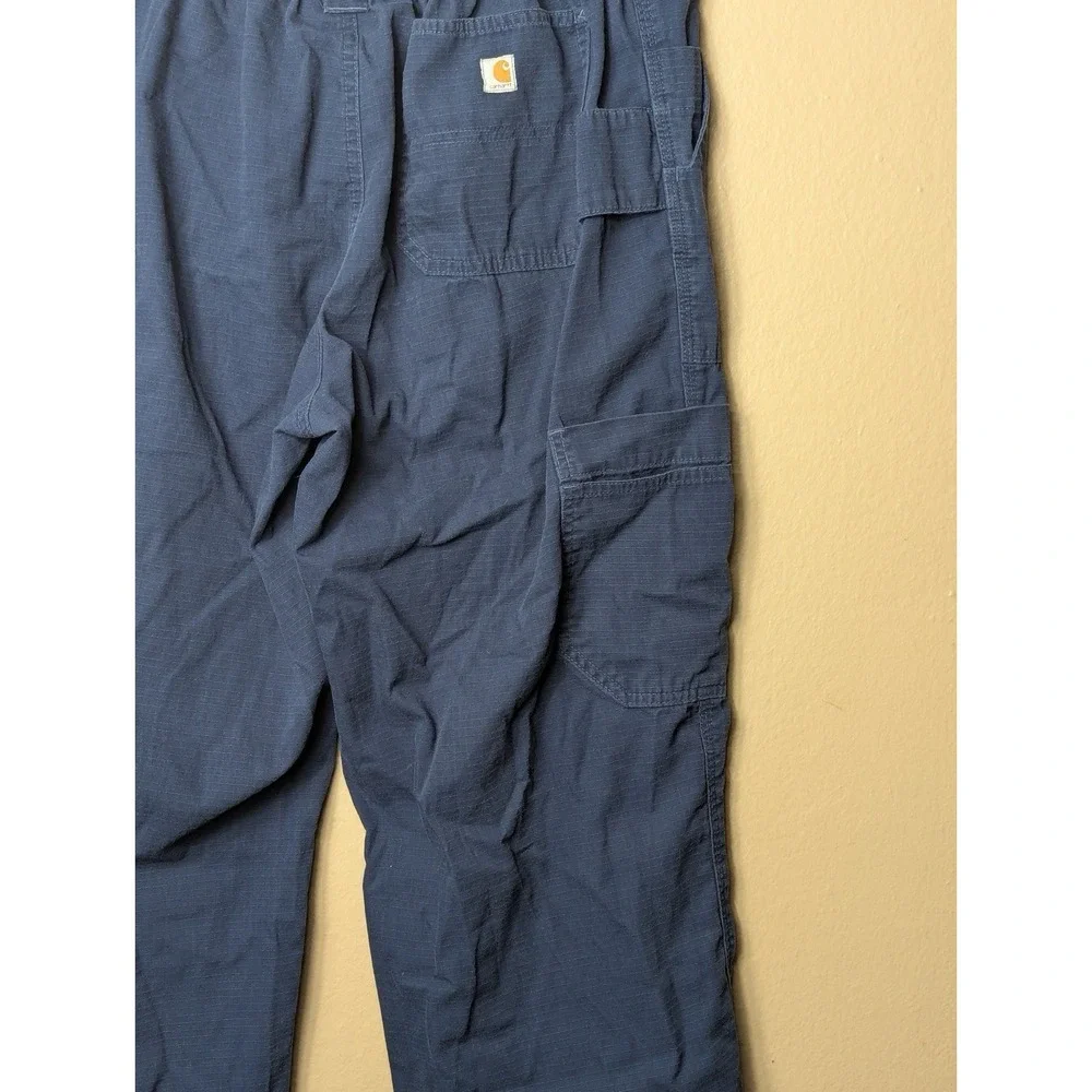 Carhartt C54108 Ripstop Cargo Pants Blue Mens M 34x28.5‎ Utility Work